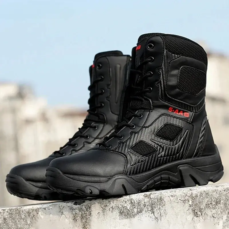Thumbnail: Men's Shoes Winter Men Combat Tactical Boots 2026 New Work Safety Shoes for Men