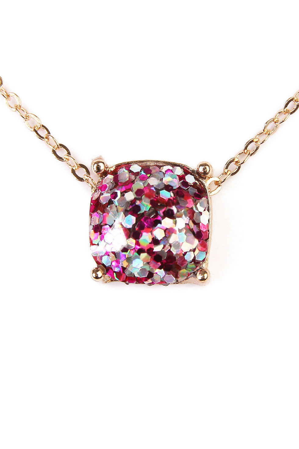 Thumbnail: 16355 - Cushion Glitter Necklace