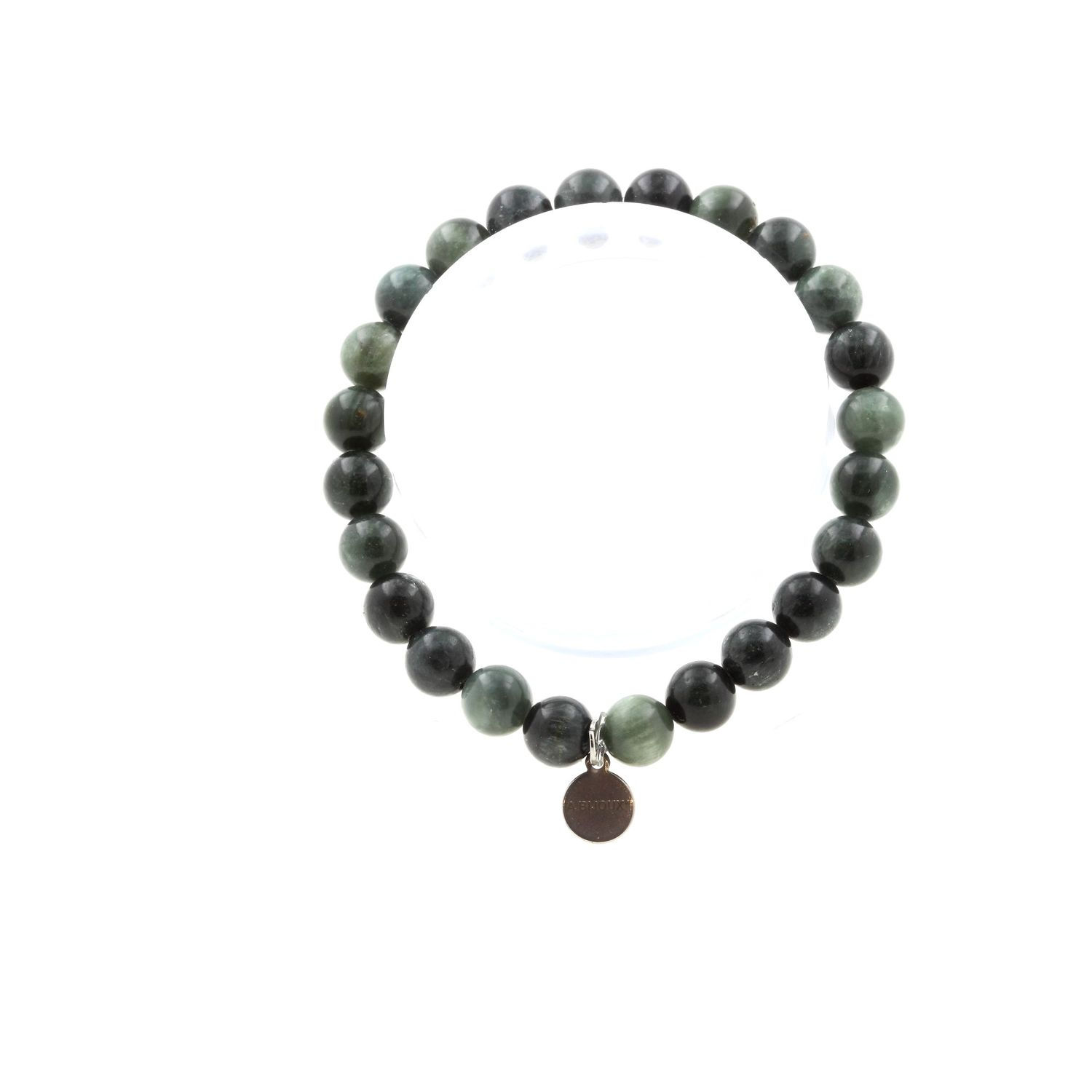Seraphinite from Russia 8 mm beads Bracelet. Customizable Size. Made in France