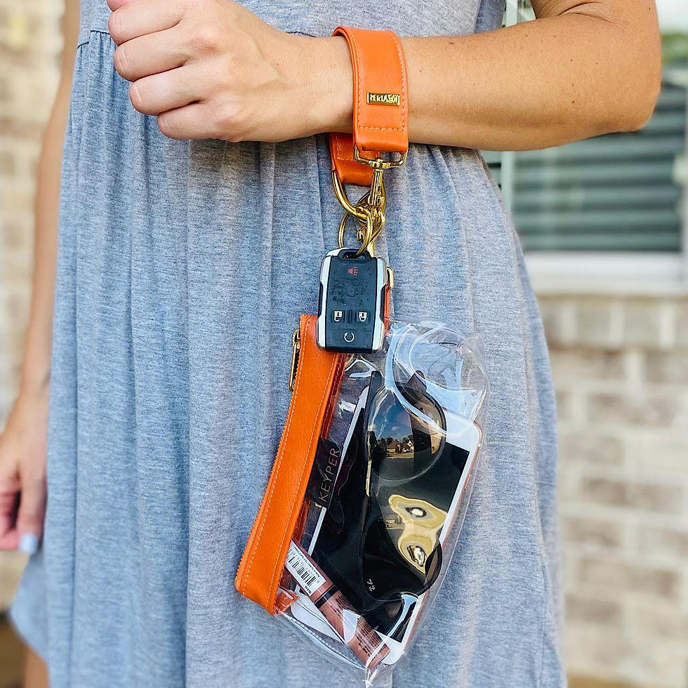 Thumbnail: Persimmon Vegan Leather 2-Piece WRISTLET SET