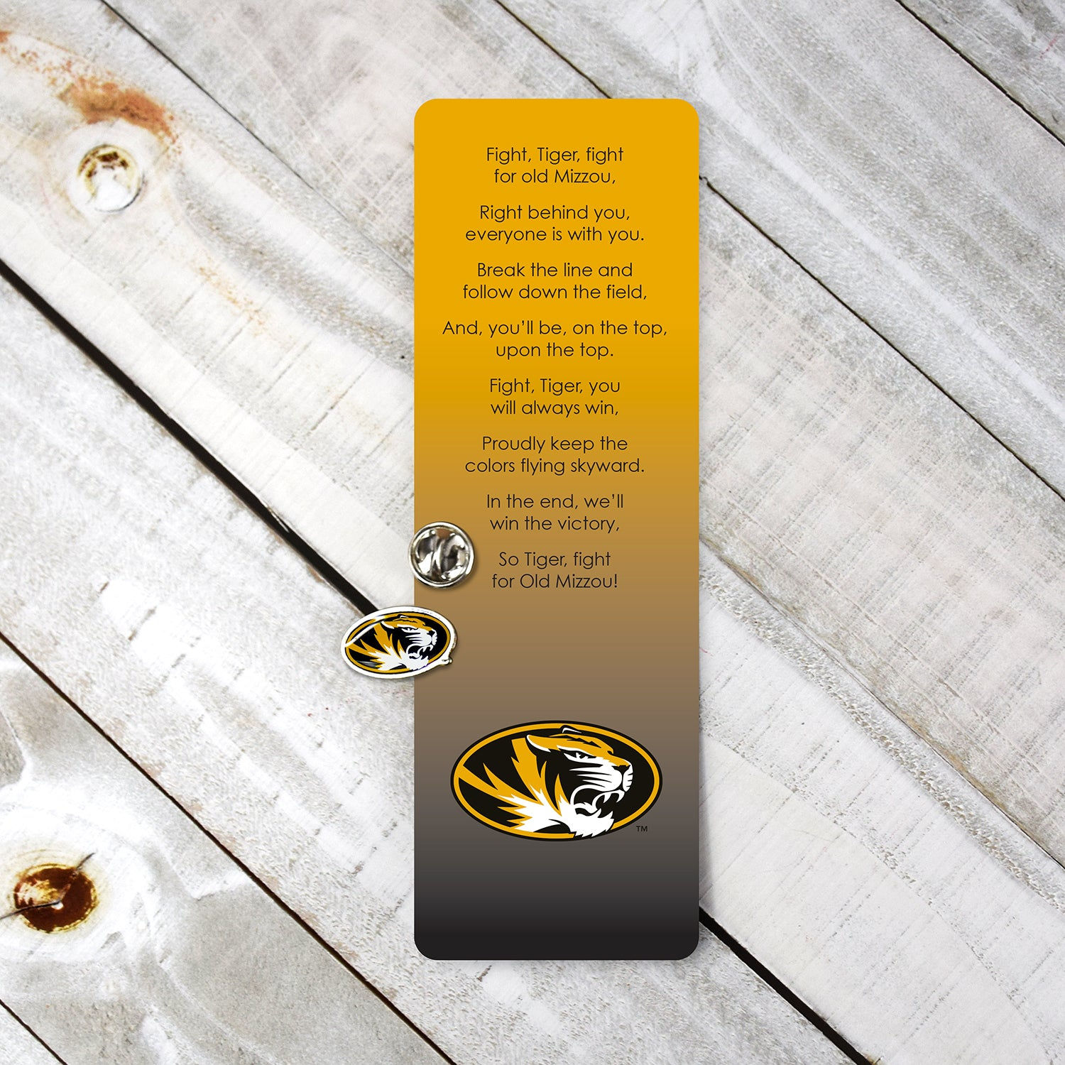 Missouri Mizzou Tigers Bookmark and Pin