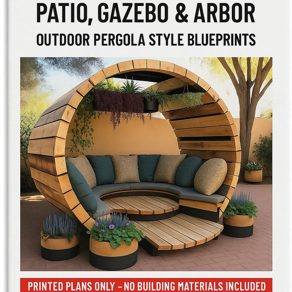 縮圖：DIY Gazebo & Arbor (Printed Plans only) (No Building Materials Included)