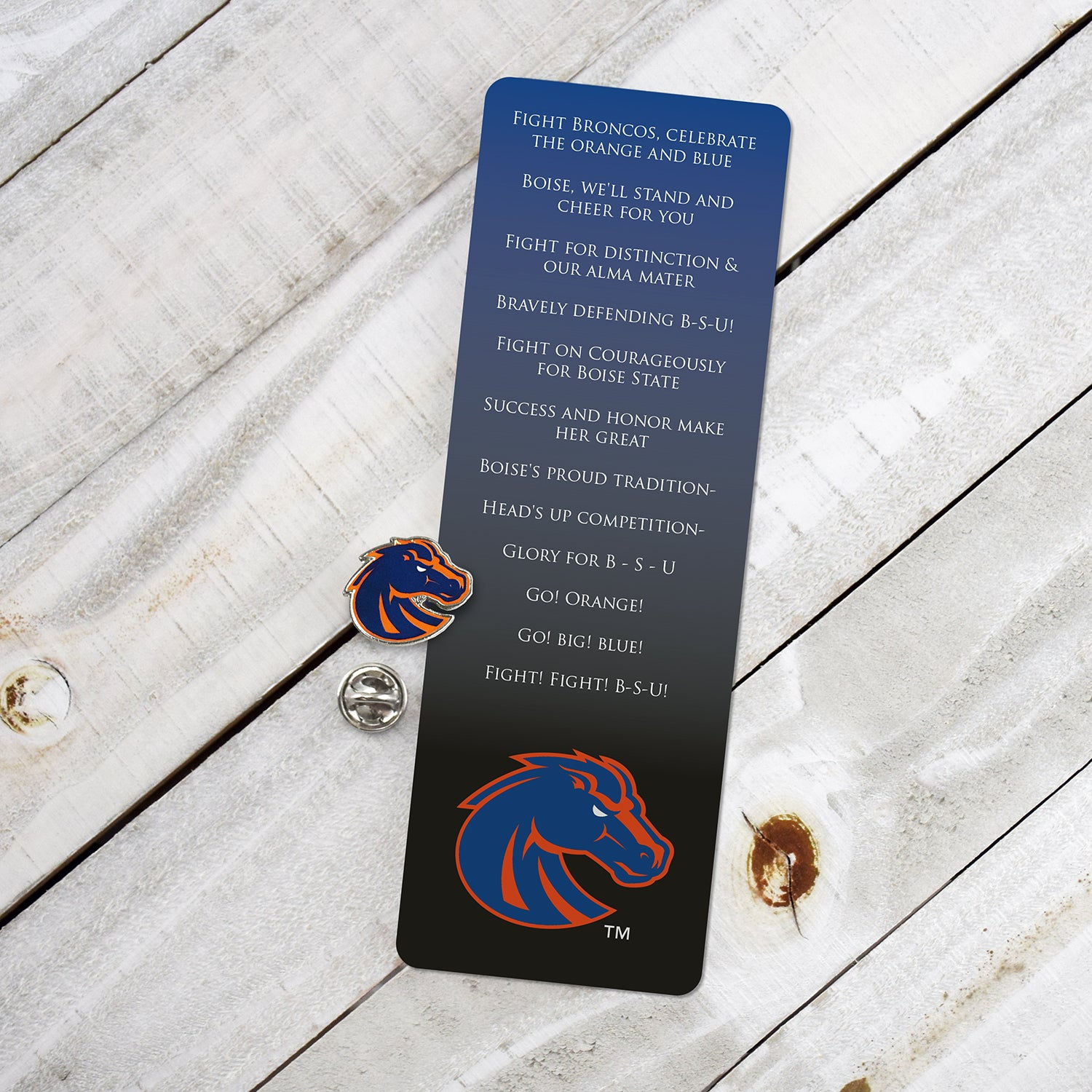 Boise St Bookmark and Pin