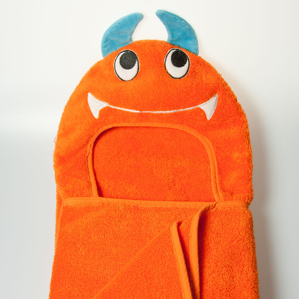 Thumbnail: Monster Hooded Cotton Turkish Towel: Little Kid