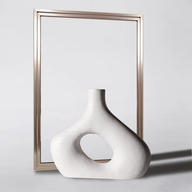 Thumbnail: Matte Ceramic Vase – Nordic Minimalist Flowerpot Decor