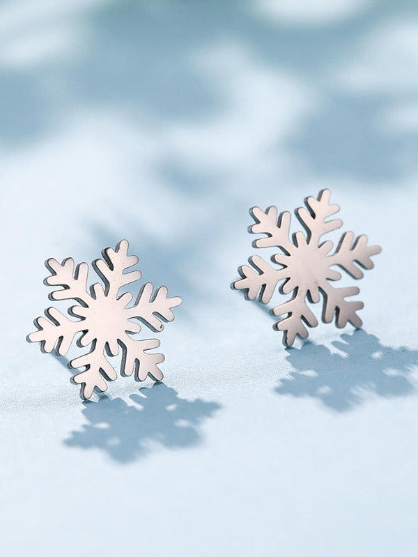Thumbnail: Fashion Snowflake Stud Earrings Christmas Earrings