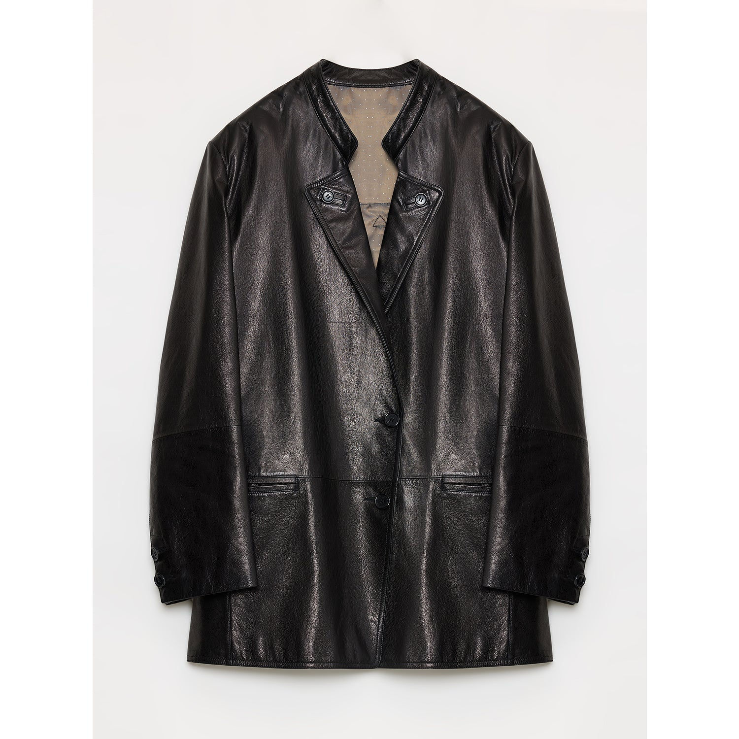 Vintage Blazer aus Velours-/gewachstem Ziegenleder