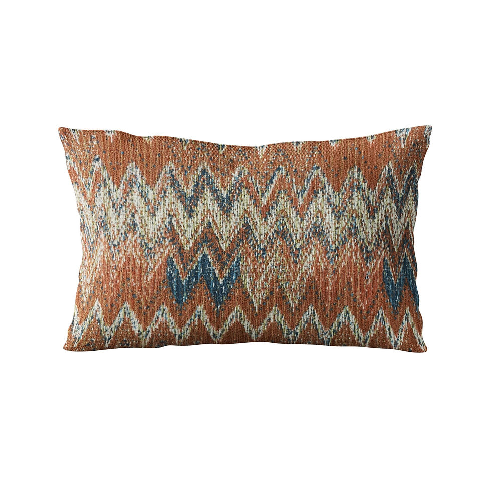 Thumbnail: Plutus Multi-Color Wave Chevron Luxury Throw Pillow