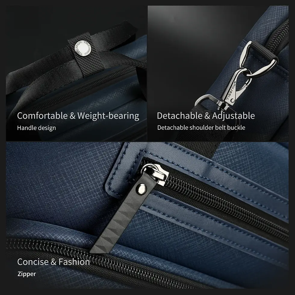 Thumbnail: Tigernu Briefcase Bags Men Laptop Bag Handbag 12-14inch Casual Vintage Briefcase