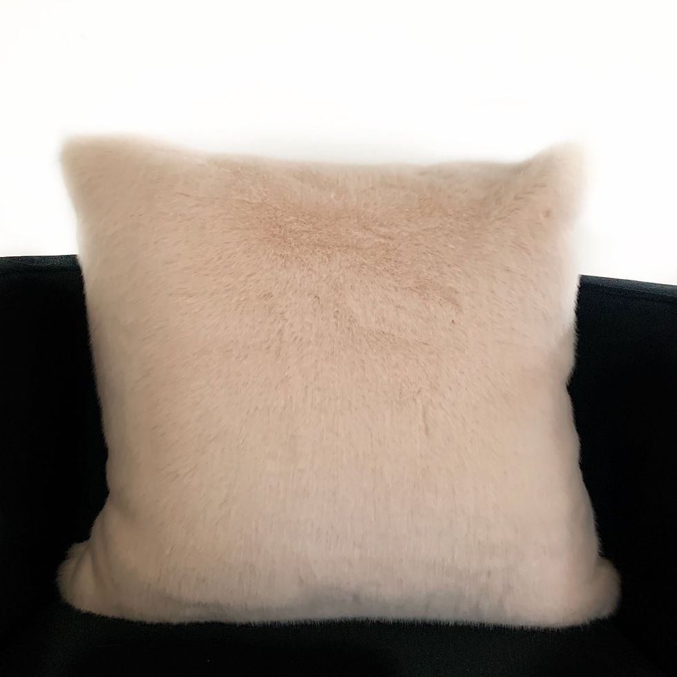 Thumbnail: Plutus Pink Plush Animal Faux Fur Luxury Throw Pillow