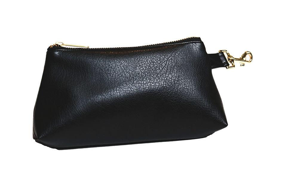 Thumbnail: Classic Black Vegan Leather WRISTLET SET