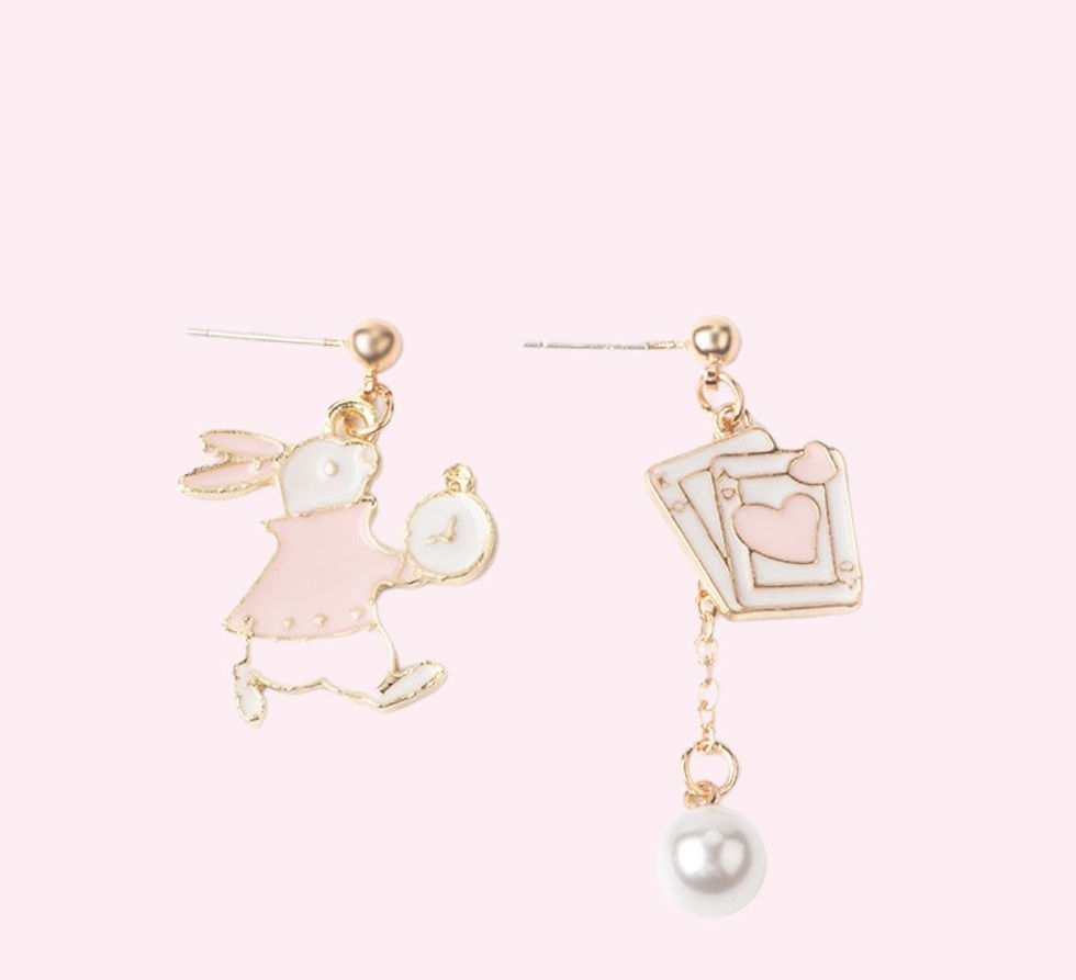 Poker Rabbit Earring | Dangle Earrings | Spring Summer Jewelry