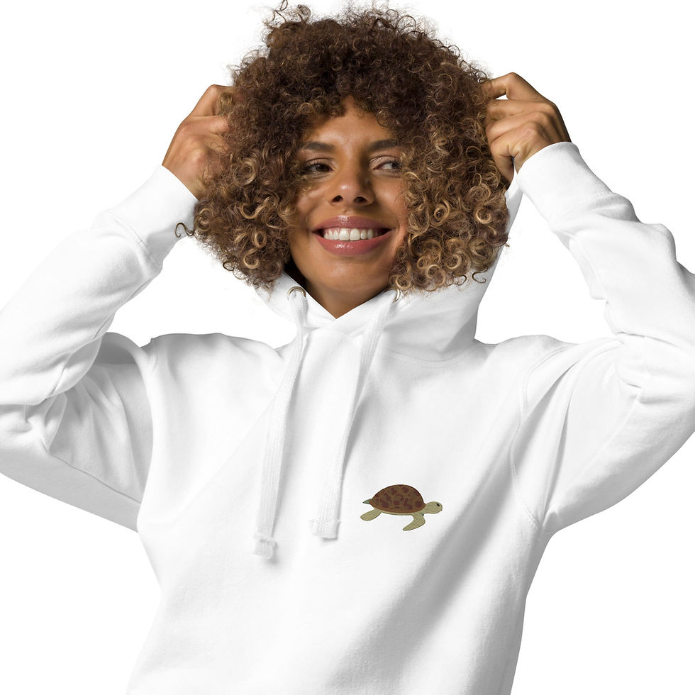Thumbnail: Think Ocean Turtle Aspirations Cotton Blend Embroidered Hoodie