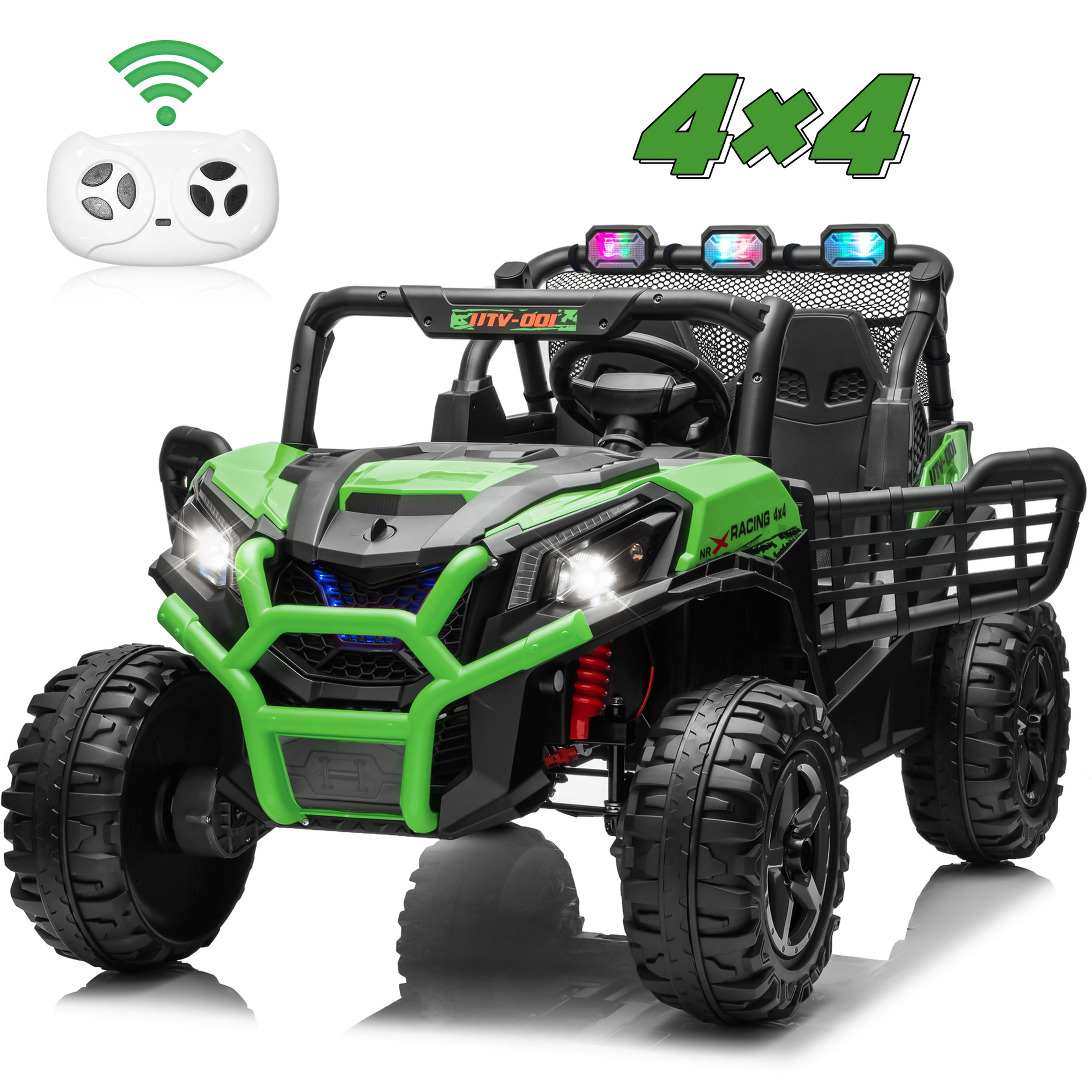 24V XL 2-Seater Ride on Toys Car, 2WD/4WD Switchable Off-Road UTV w/Long-Enduran