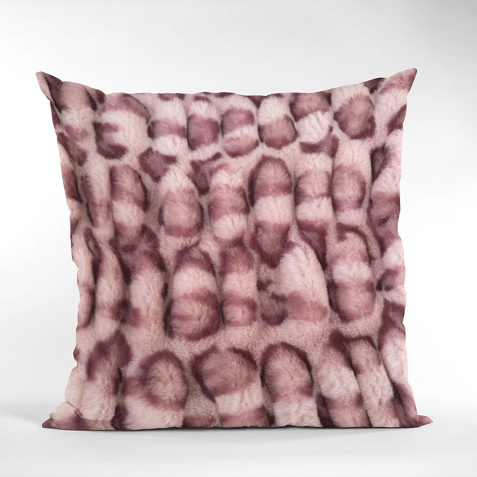 Thumbnail: Plutus Pink Leopard Animal Faux Fur Luxury Throw Pillow