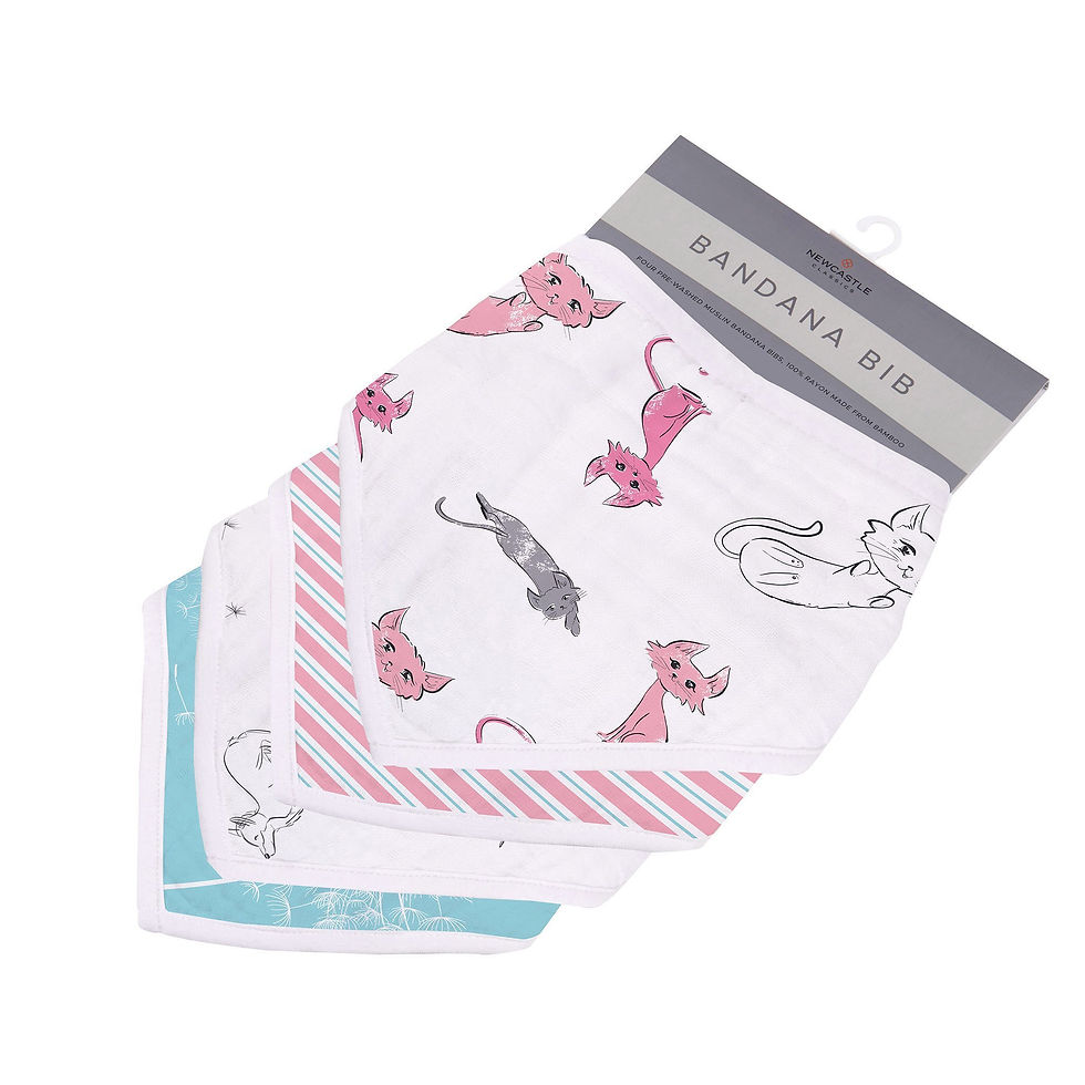 Thumbnail: Dandelions Bamboo Bandana Bib 4PK