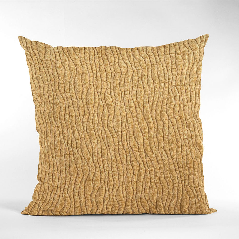 Miniature : Plutus Yellow Desert Lines Faux Fur Luxury Throw Pillow