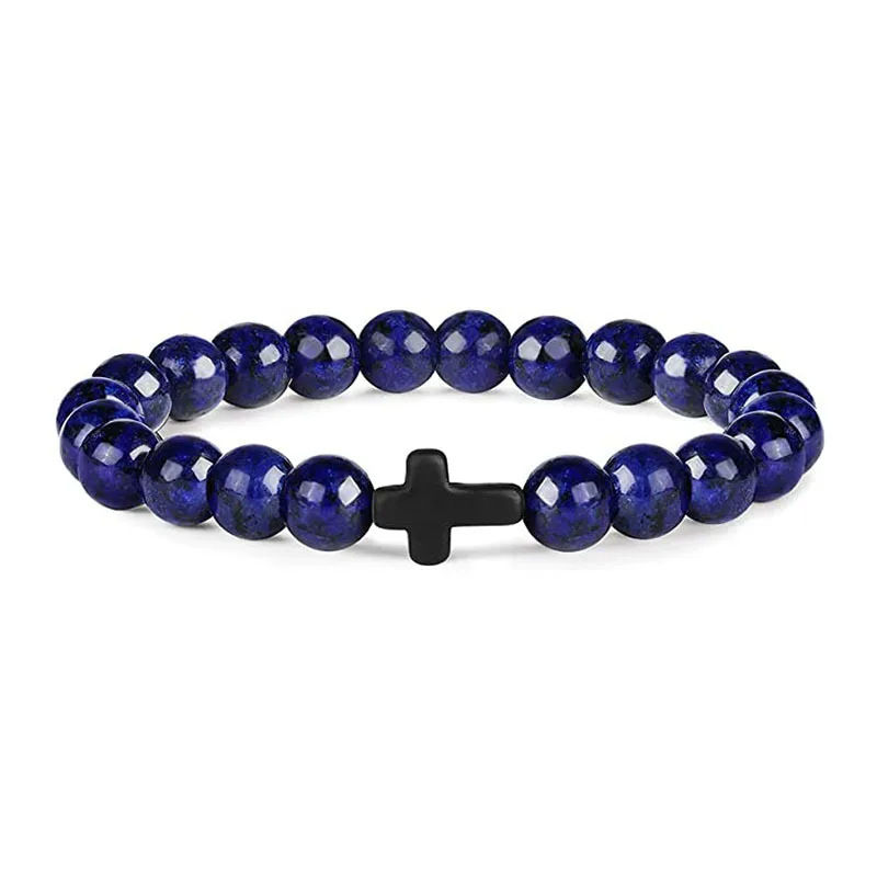 縮圖：Men's Prayer Onyx Meditation Beads Bracelets
