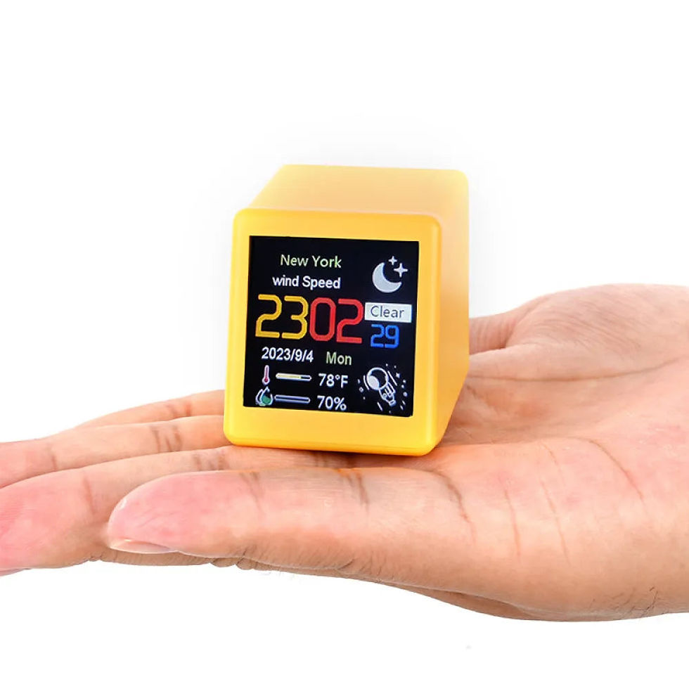 Thumbnail: Vibe Geeks Wi-Fi Enabled Desktop Smart Mini Digital Weather Clock- Type C Plugge