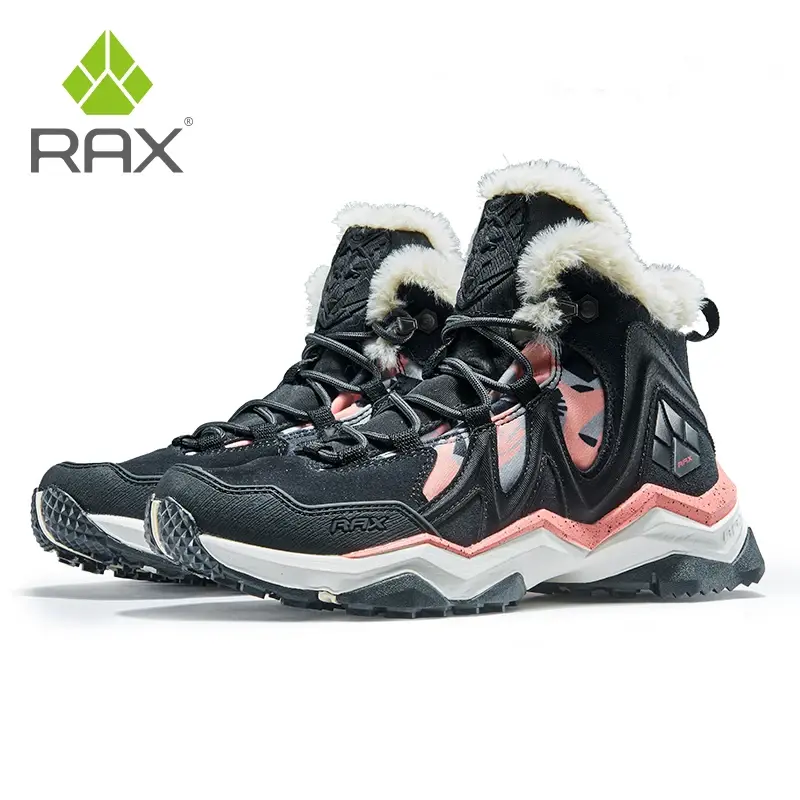 Thumbnail: RAX Men Hiking Shoes Winter Waterproof Outdoor Sneaker Men Leather Trekking