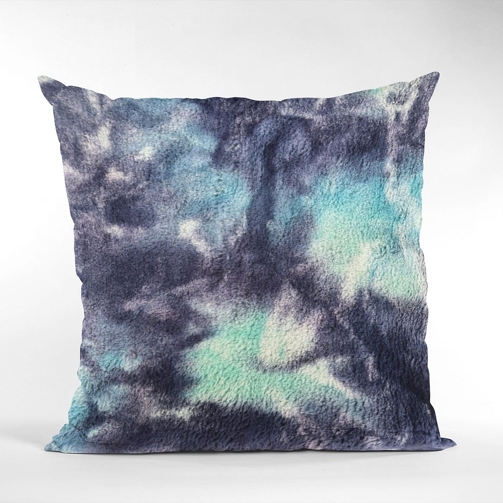 Thumbnail: Plutus Blue Fureal Animal Faux Fur Luxury Throw Pillow