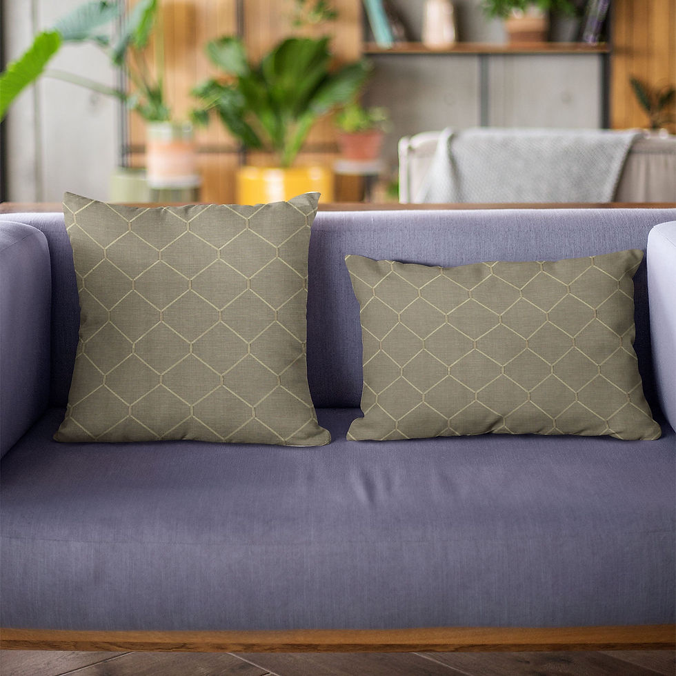 Thumbnail: Plutus Bronze Kona Embroydery, Some Shine to This Pattern Luxury Throw Pillow