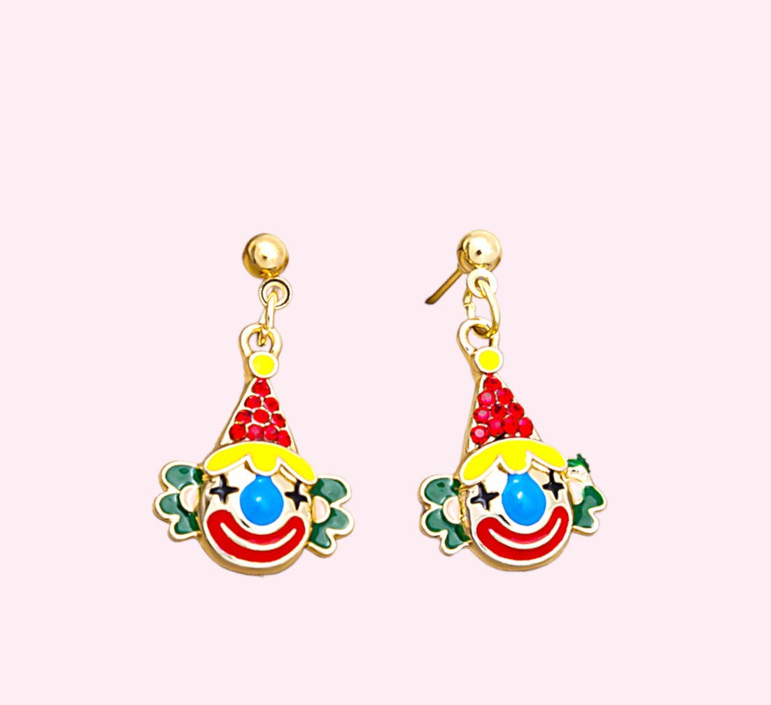 Clown Earring | Handmade Jewelry | Dangle Earrings Spring Summer Jewelry