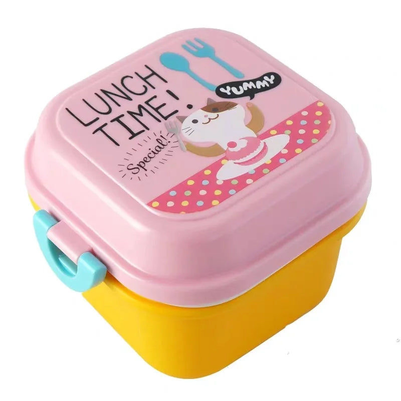 Thumbnail: Cartoon Healthy Plastic Lunch Box – Microwave & Oven Safe Bento Box for Kids, Fo