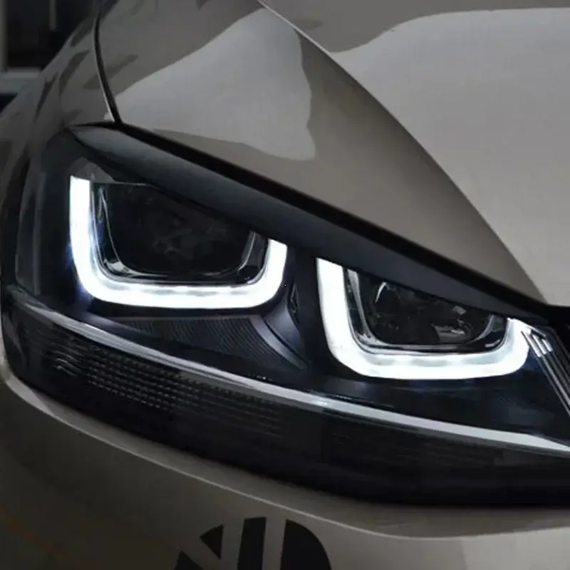 Miniature : For Volkswagen VW Golf 7 MK7 GTI R Auto Head Light Lamp Eyelids Eyebrow