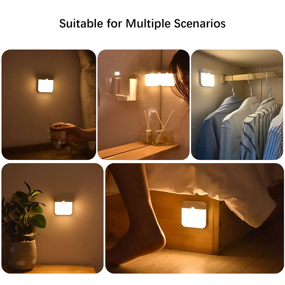 縮圖：Wireless Motion Sensor LED Night Light - USB Rechargeable Wall Lamp