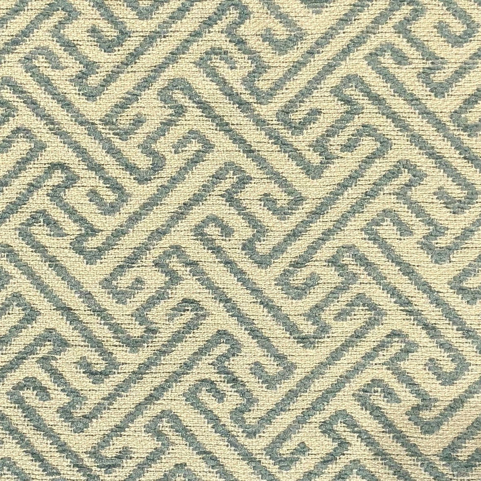 Thumbnail: Alpine Maize Blue and Beige Luxury Throw Pillow