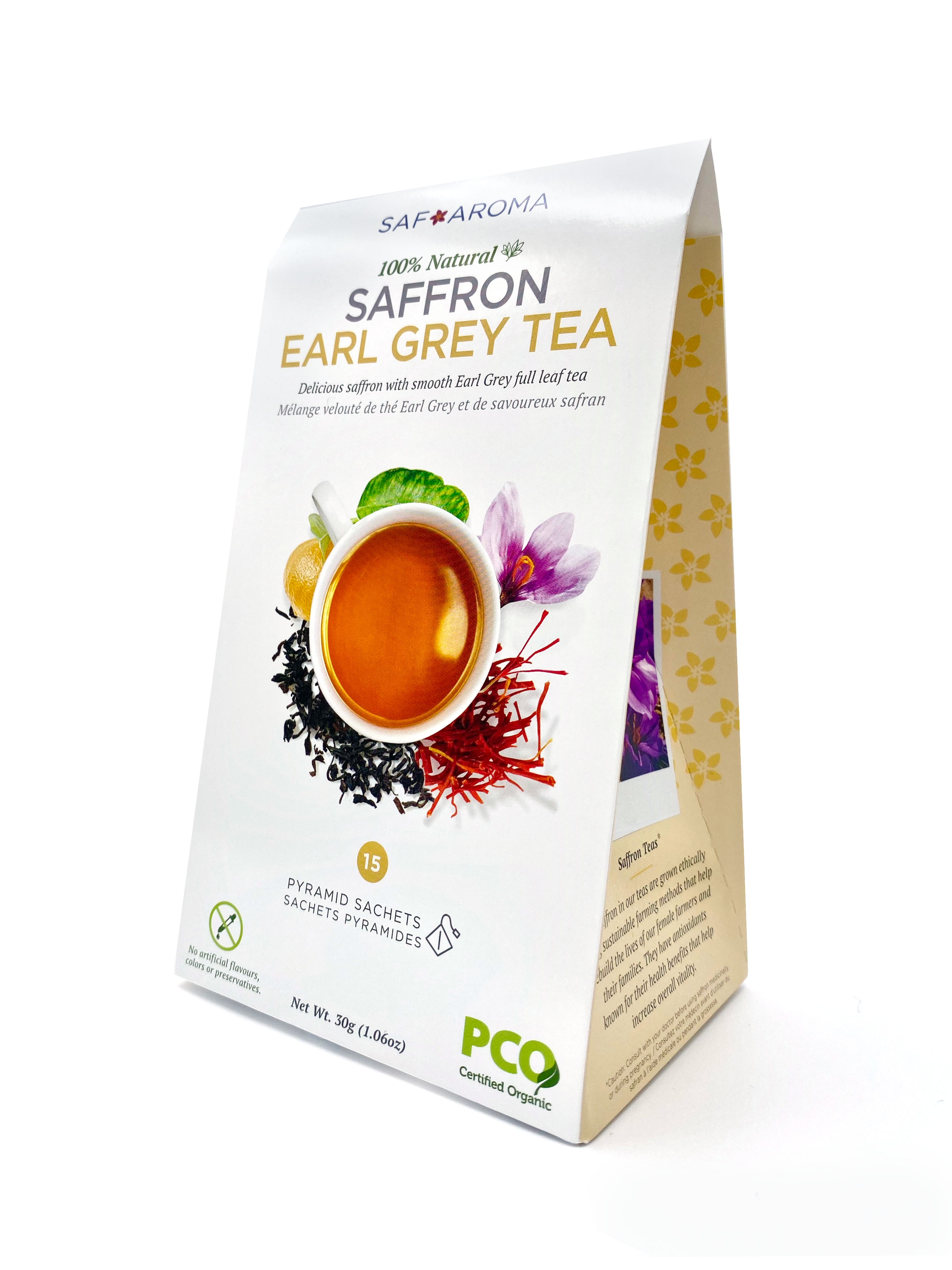 Saffron Earl Grey Tea | Certified Organic