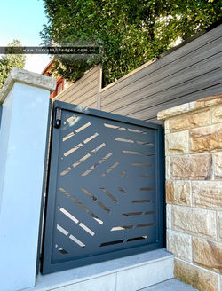 Gates Privacy wall Pedestrian gates Internal hinged gate Artist Sharon Romeo Curves and Ed