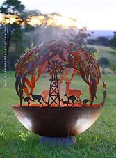 Curves and Edges Fire Sphere - Artist Sharon Romeo 1.jpg