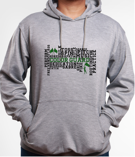 Color Guard Word Collage Hoodie