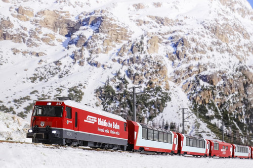 Kato 10-2026+2027 Glacier Express in the Alps 7Cars Set - N Scale