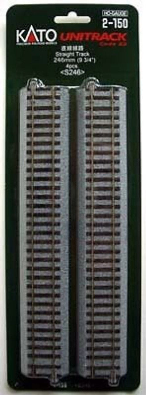 Kato Unitrack 2-150 246mm (9 3/4') Straight Track 4Pcs - HO Scale