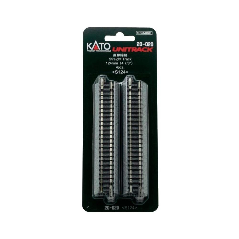 New Kato Unitrack 20-020 Straight Track 124MM - N Scale 4Pcs