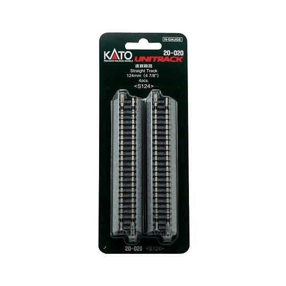 thumbnail image 2 of Kato UniTrack N Scale Straight Track – 124mm (4-7/8") – 4pcs (20-020) 2 of 4