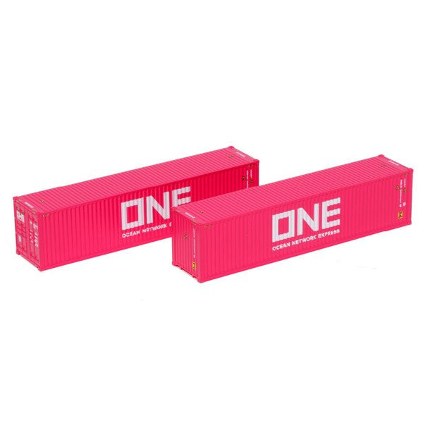 תמונה ממוזערת: Kato 23-580A 40f High cube container ONE (magenta) 2 cases) - N Scale