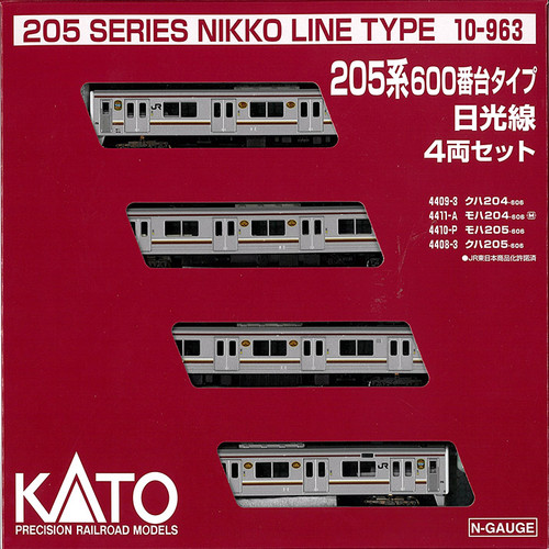 Kato 10-963 JR 205 Series-600 Nikko Line 4Cars Set - N Scale