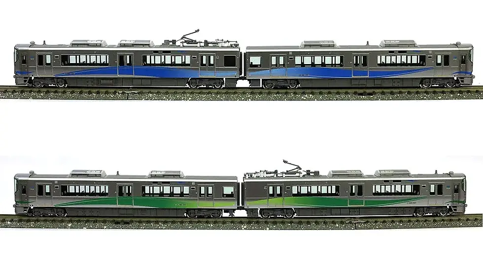 תמונה ממוזערת: Kato 10-1453 AINOKAZE-TOYAMA Railway 521 Series-1000 2Cars Set - N Scale