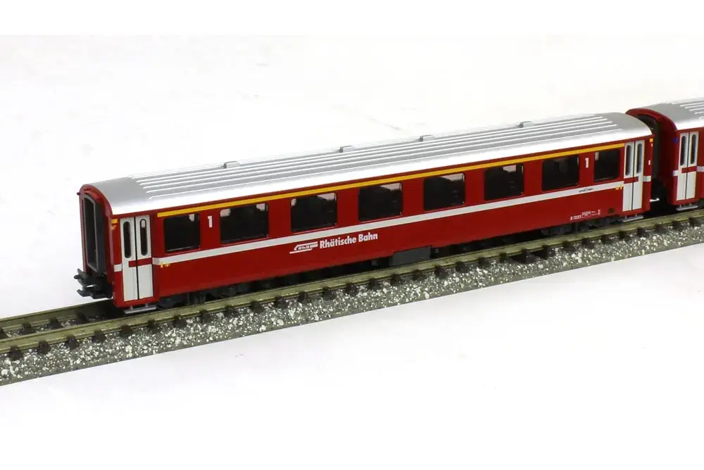 Kato 10-1413+10-1414 Rhaetian Bahn Alps Red Coach EW 1 8Cars Set - N Scale