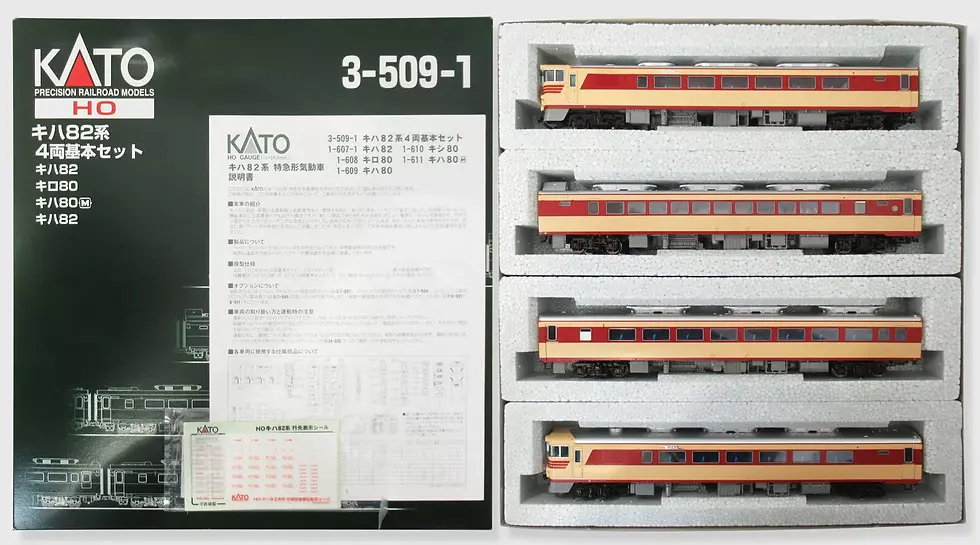 תמונה ממוזערת: Kato 3-509-1 Kiha 82 series Basic 4Cars Set - HO Scale