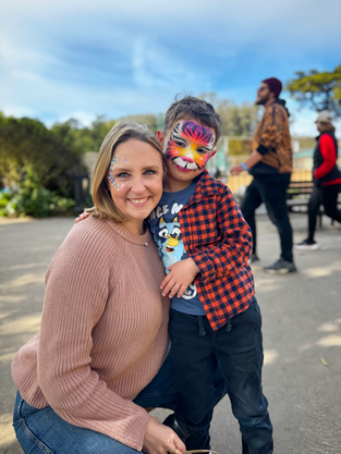 Colorful face painting for kids entertainment at birthday parties and family events. Creative and fun designs for children.