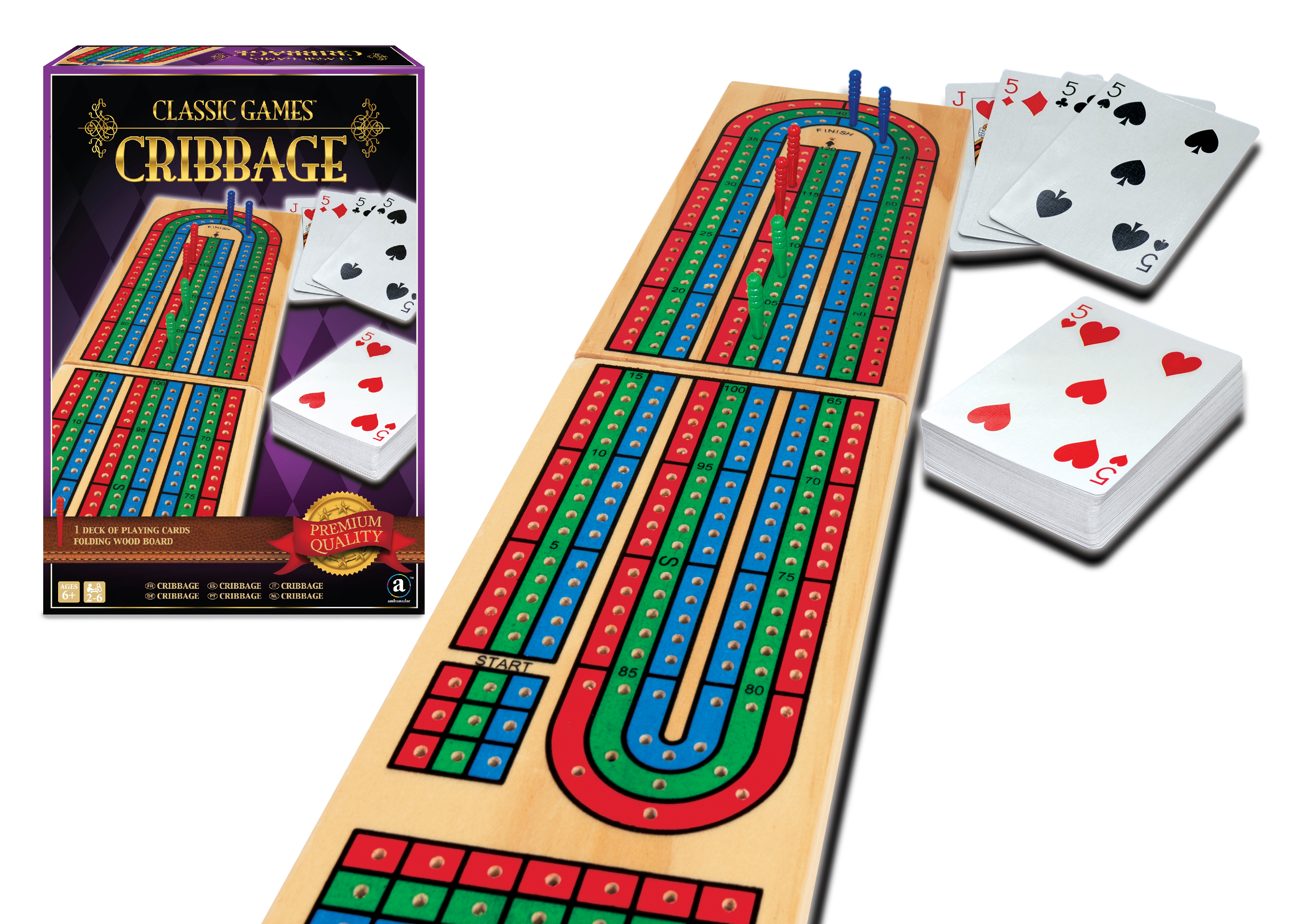 Classic Games - Cribbage With Cards * product image