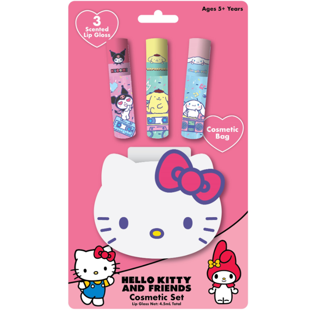 Hello Kitty & Friends Cosmetic Bag & Lip Gloss product image