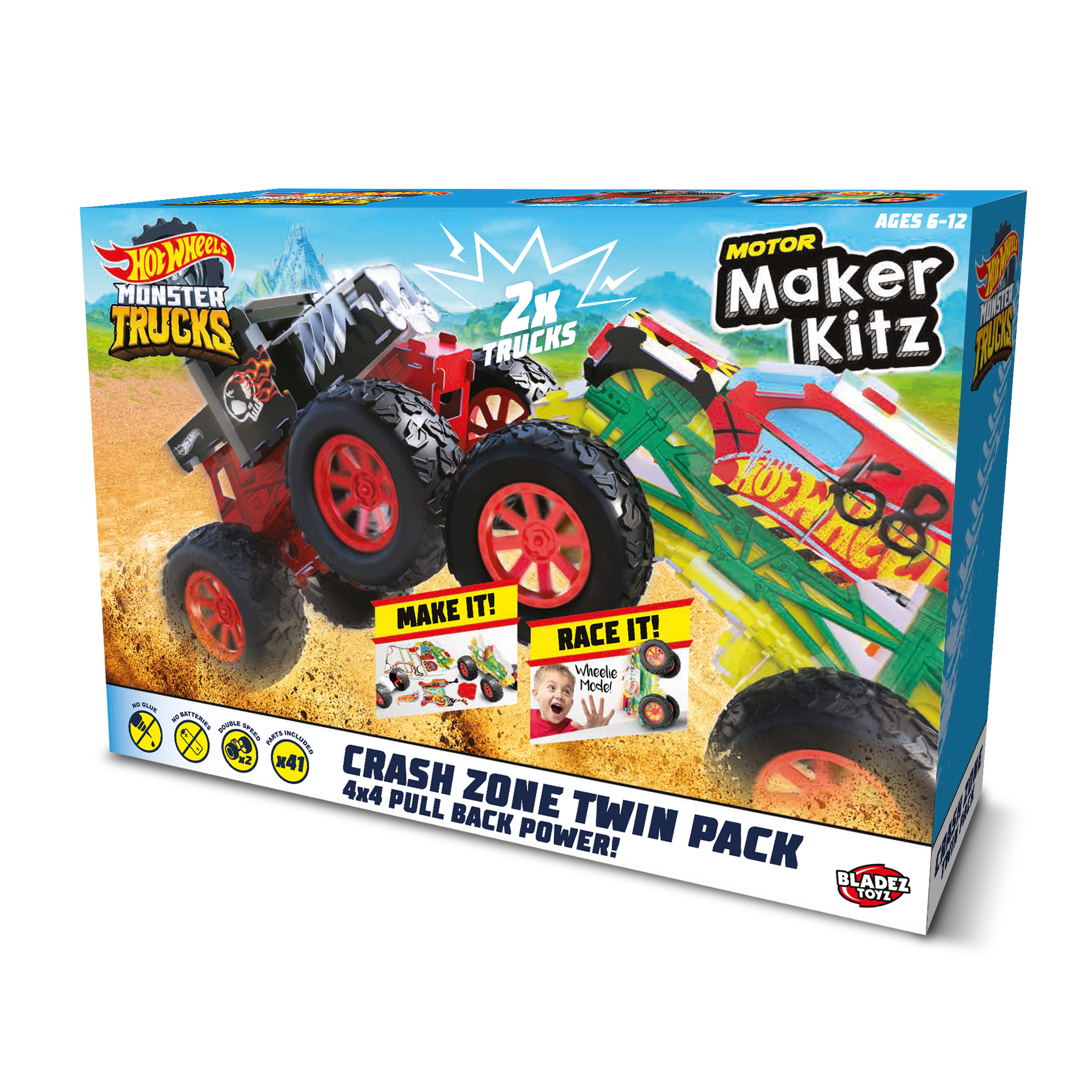 Hot Wheels Maker Kitz Monster Truck Crash Zone Twin Pack * product image