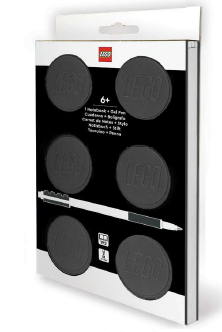 LEGO® Locking Notebook with Gel Pen Black - 2x3 product image