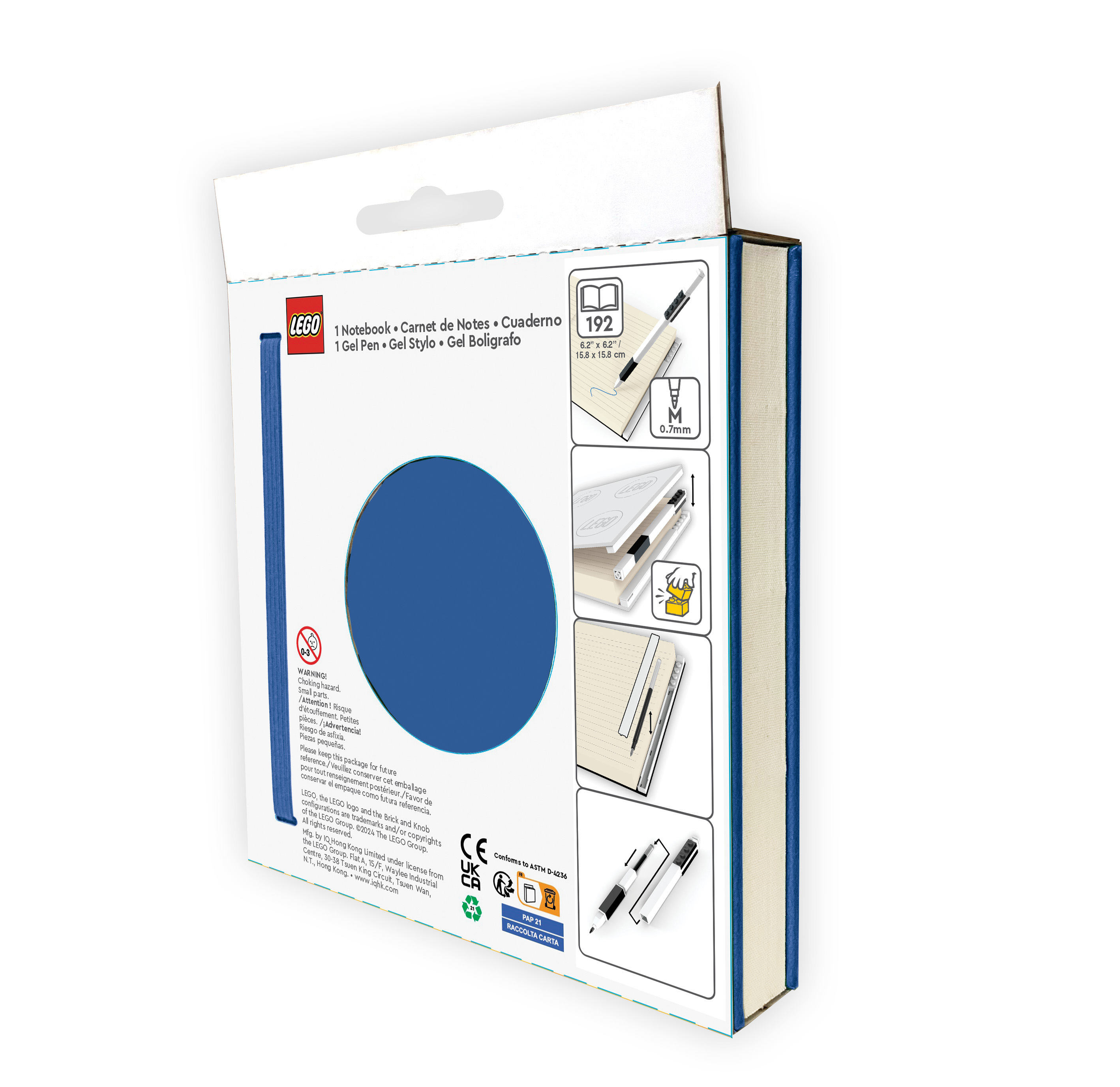 LEGO® Locking Notebook with Gel Pen Blue - 2x2 product image